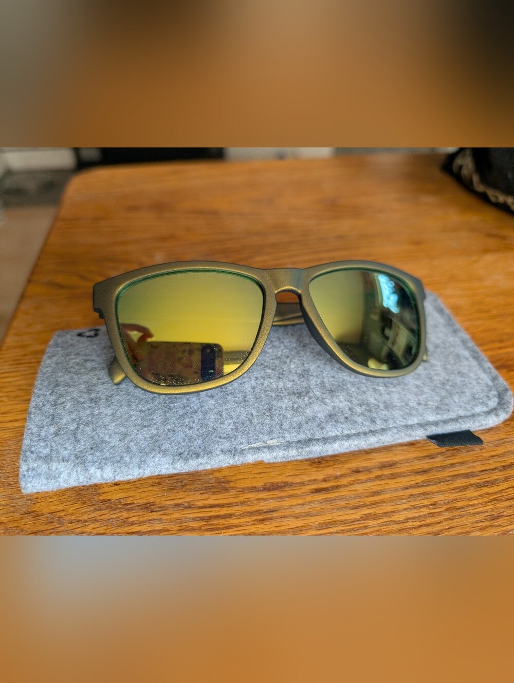 Goodr Hue-Shifting Sunglasses with Gold Mirrored Lenses - Limited Edition